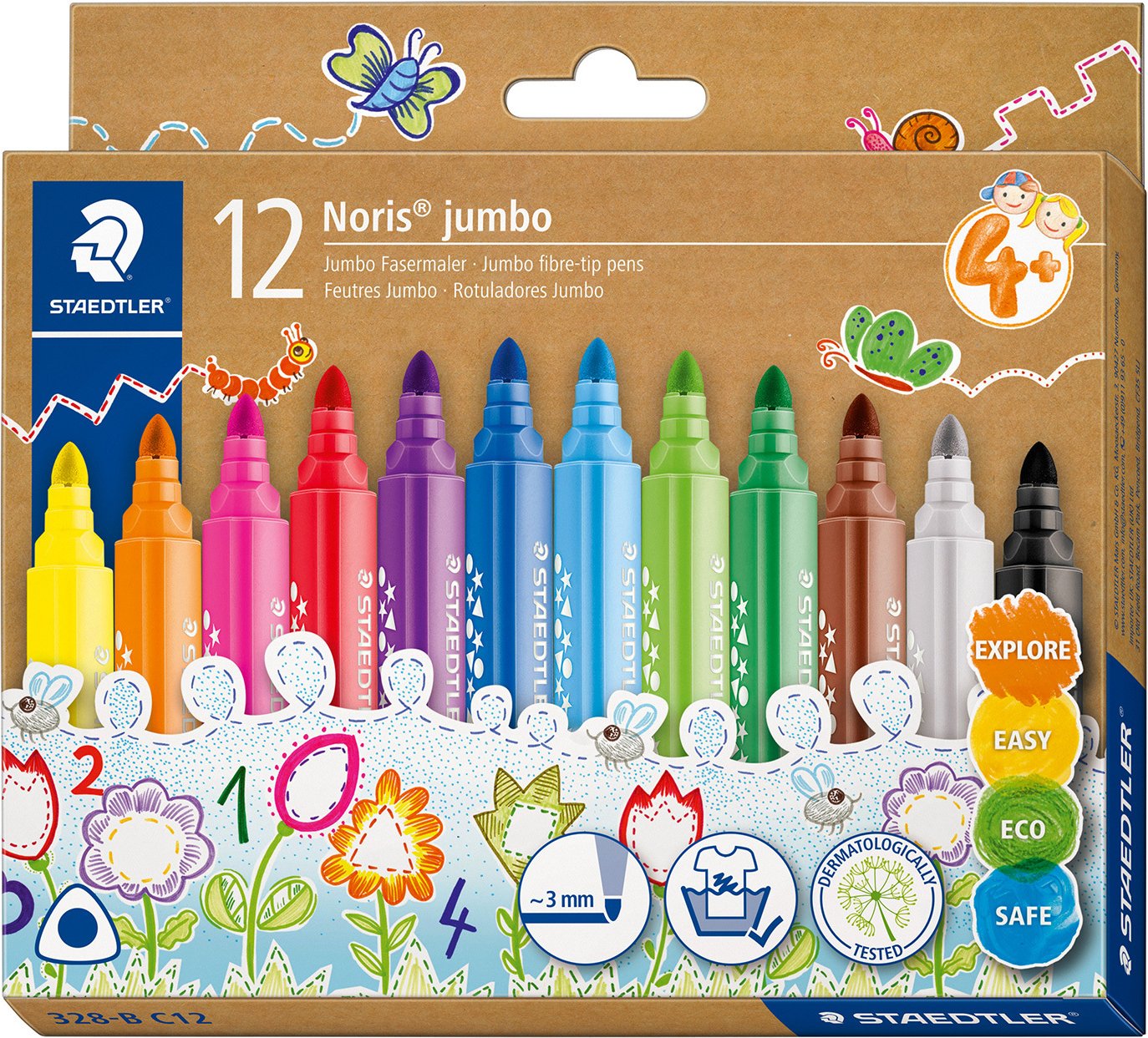 Staedtler Noris Club Jumbo-Fasermaler 12 Stück