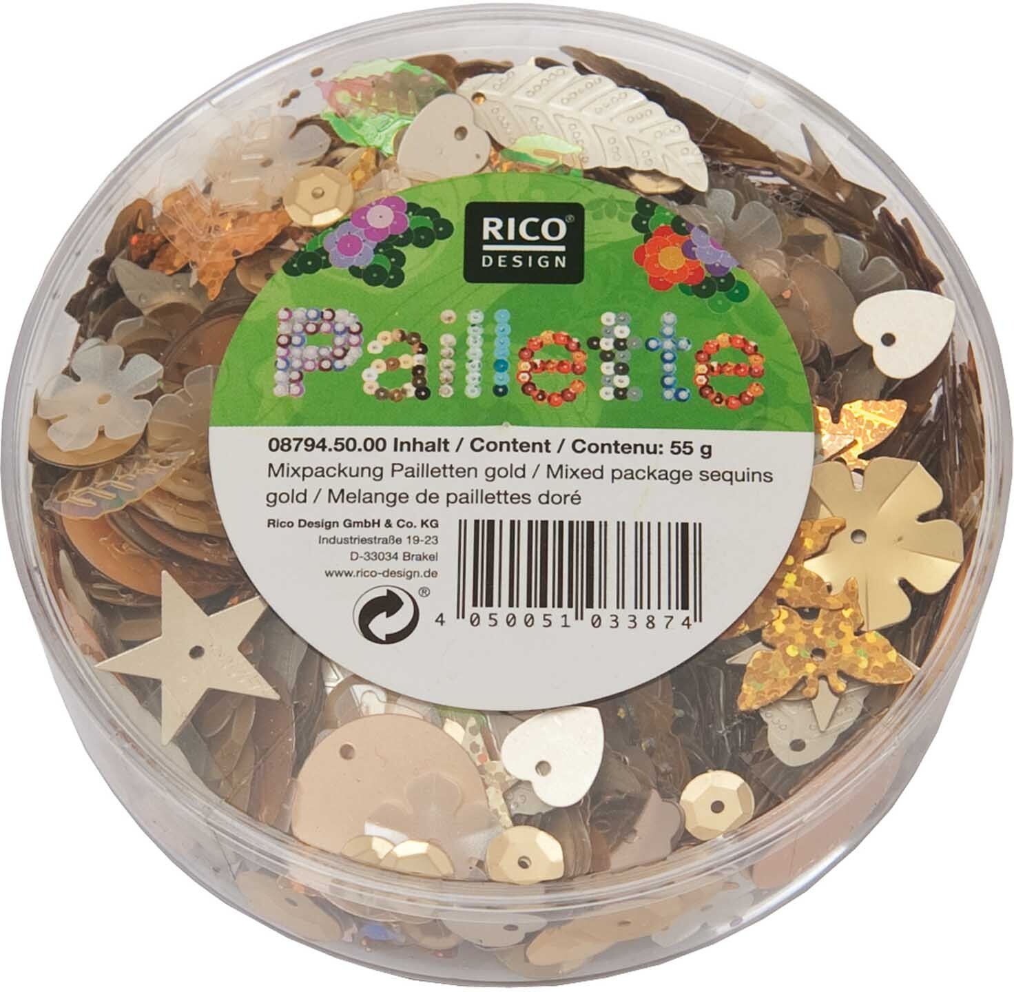 Rico Design Pailletten Mix gold 55g