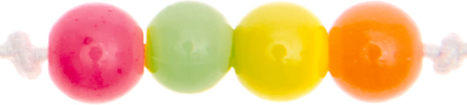 Rico Design itoshii Kunststoffperlen neon Mix 4mm 300 Stück