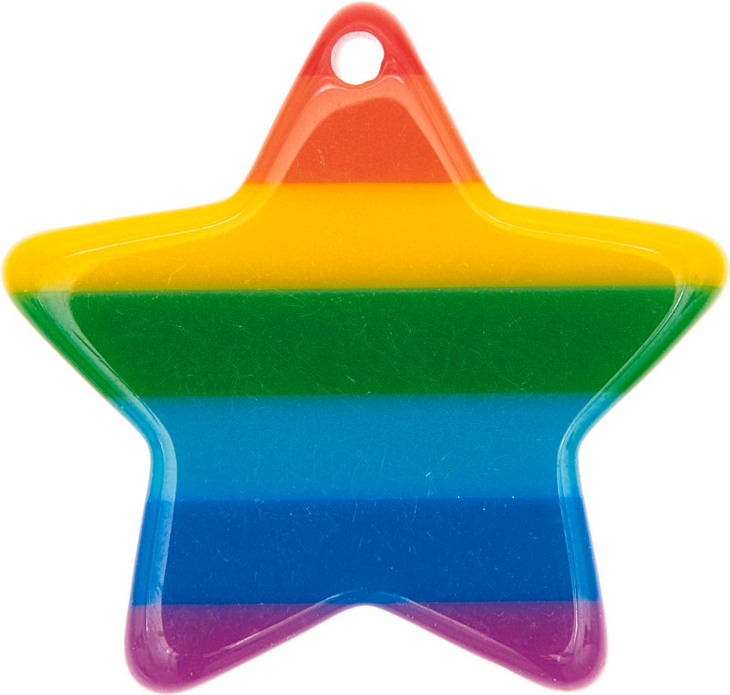 Rico Design itoshii Regenbogen Scheibe Stern 26x25x3mm 1 Stück