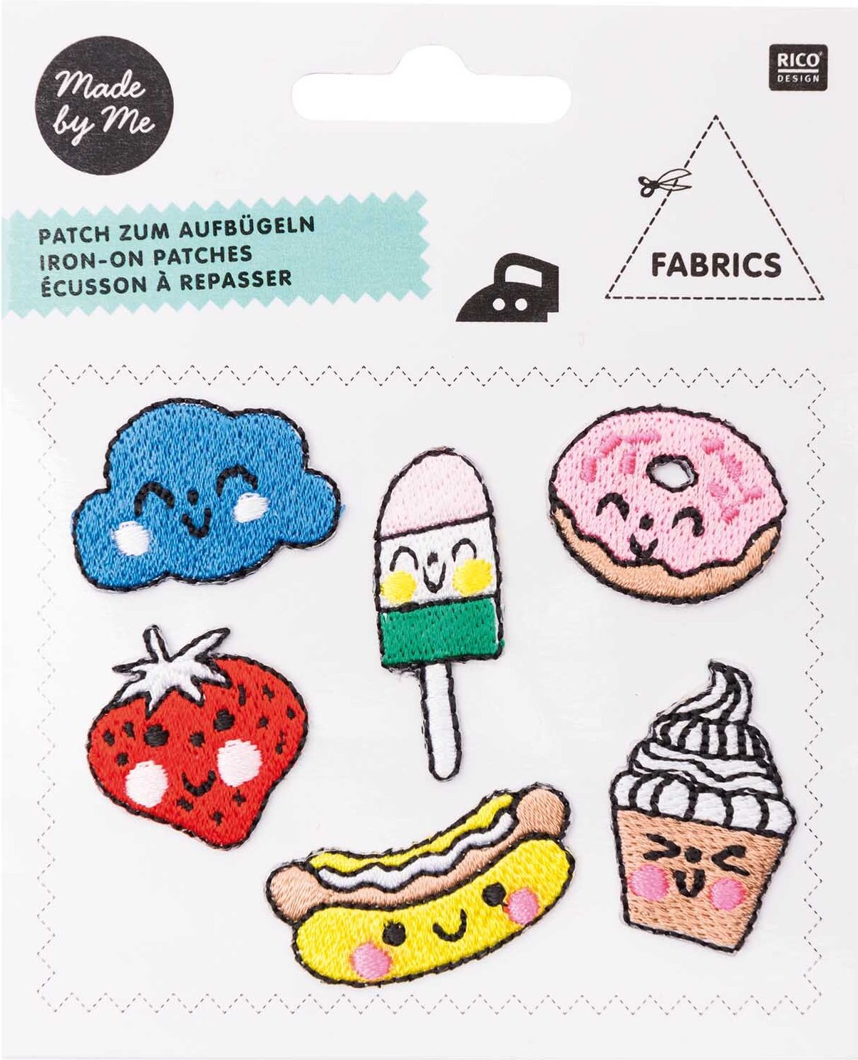 Rico Design Patches fröhliche Gesichter 6 Stück zum Aufbügeln