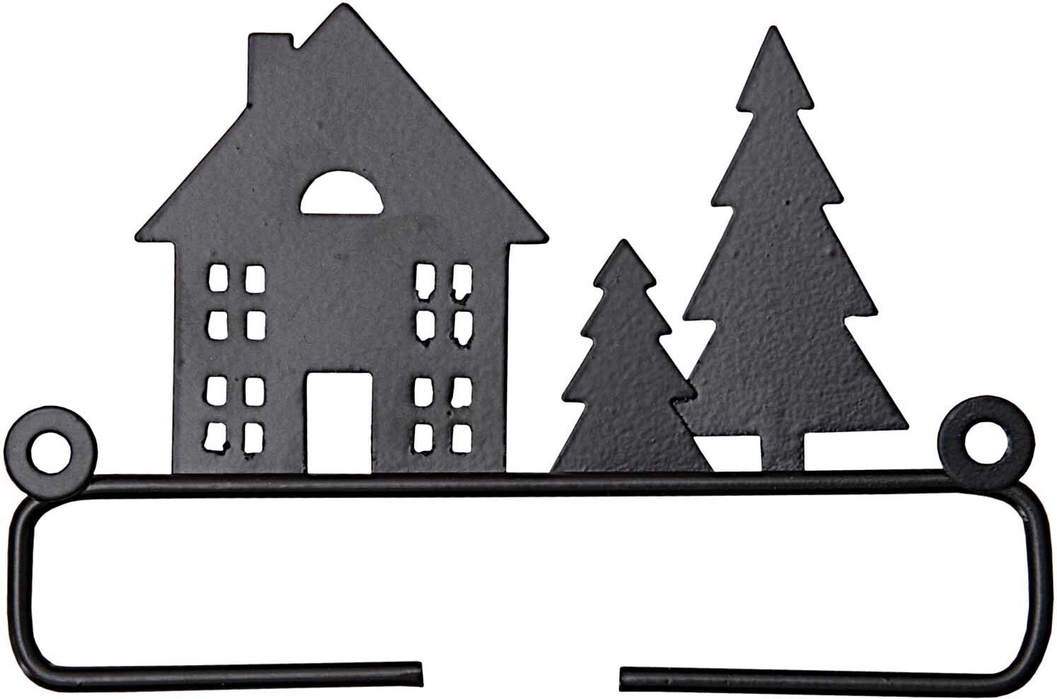 Rico Design Dekobügel Haus mit Tanne 11cm