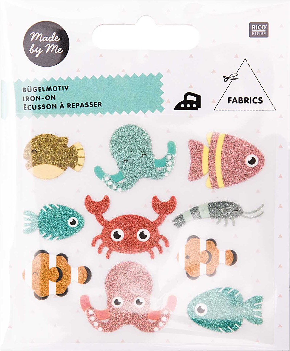 Rico Design Bügelmotive Seetiere 10 Stück