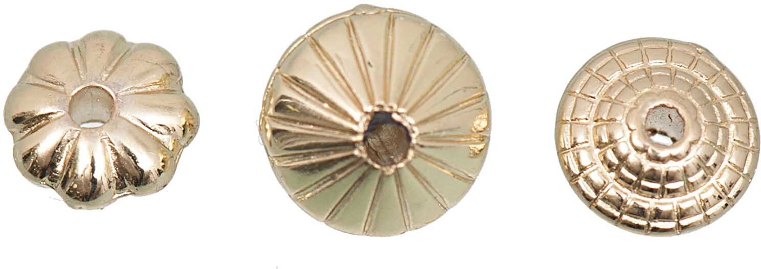 Rico Design Perle gold 3 versch. Designs 15 Stück