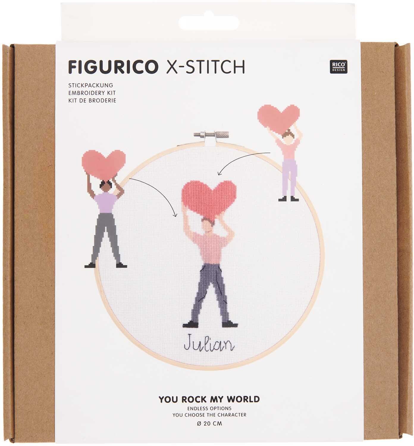 Rico Design Figurico Stickpackung You Rock My World 20cm