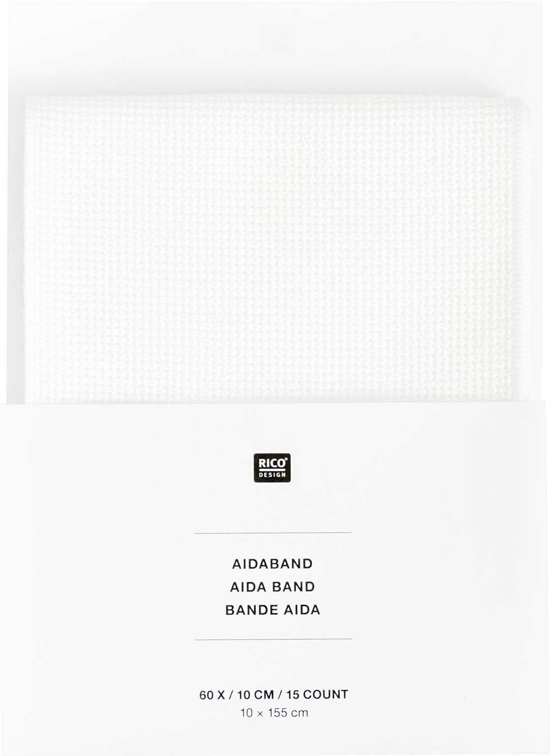 Rico Design Aidaband weiß 6 Stiche/cm 10x155cm