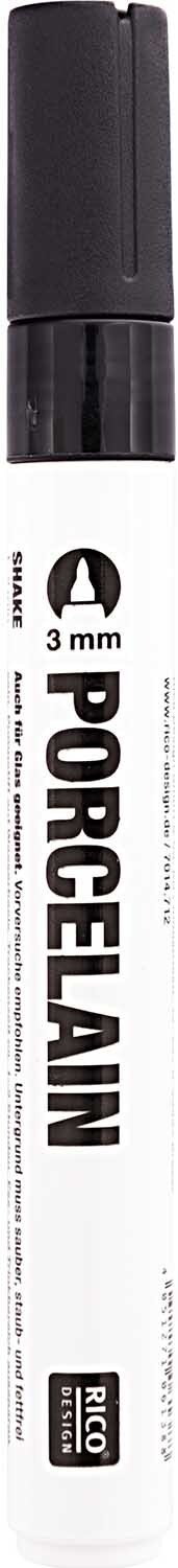 Rico Design Porzellanmarker schwarz 3mm Schwarz