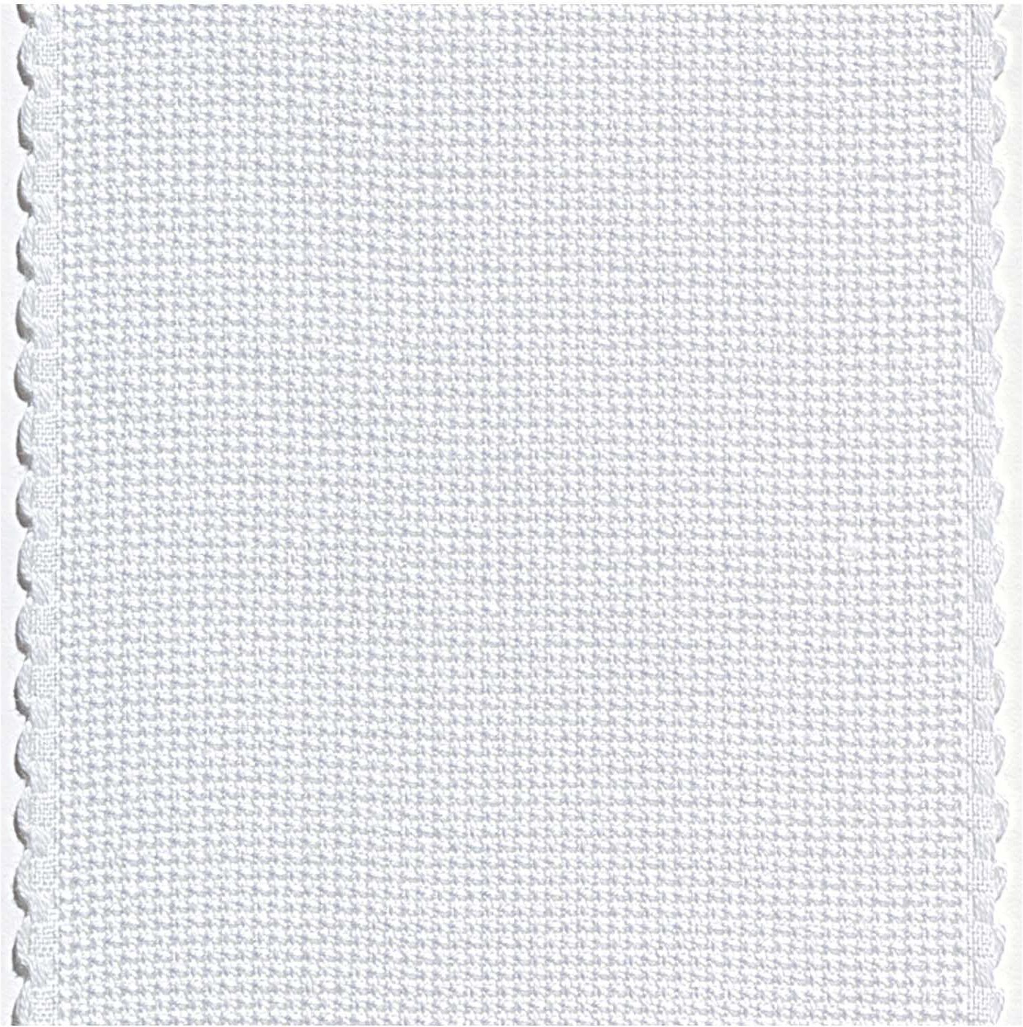 Rico Design Aidaband weiß mit Bogenkante 6 Stiche/cm 10cm