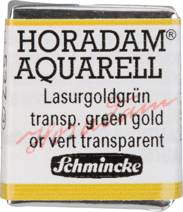 Schmincke HORADAM Aquarellfarbe 1/2 Näpfchen Lasurgoldgrün