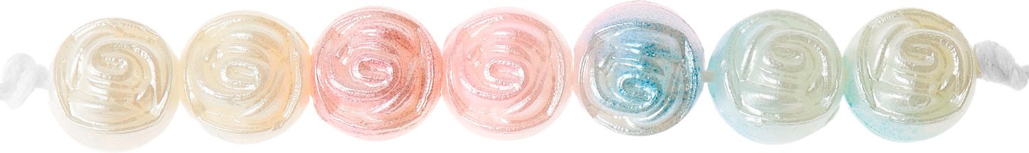 Rico Design itoshii Rosen Perlen rund Rainbow Pearl