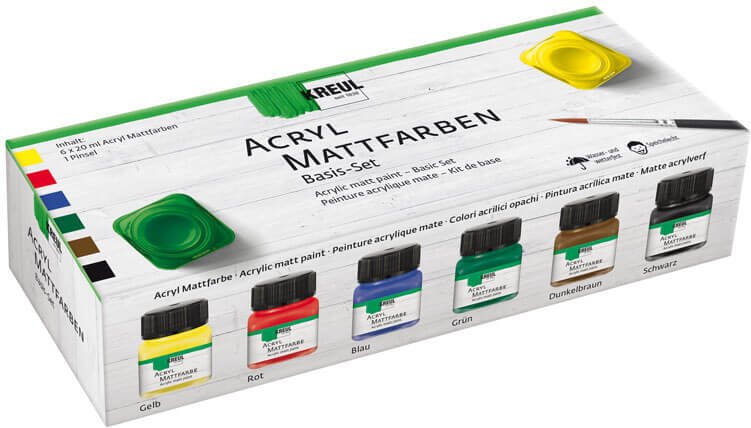 Thumbnail - KREUL Hobby Line Creativ Set Acryl Mattfarbe 6x20ml Mehrfarbig