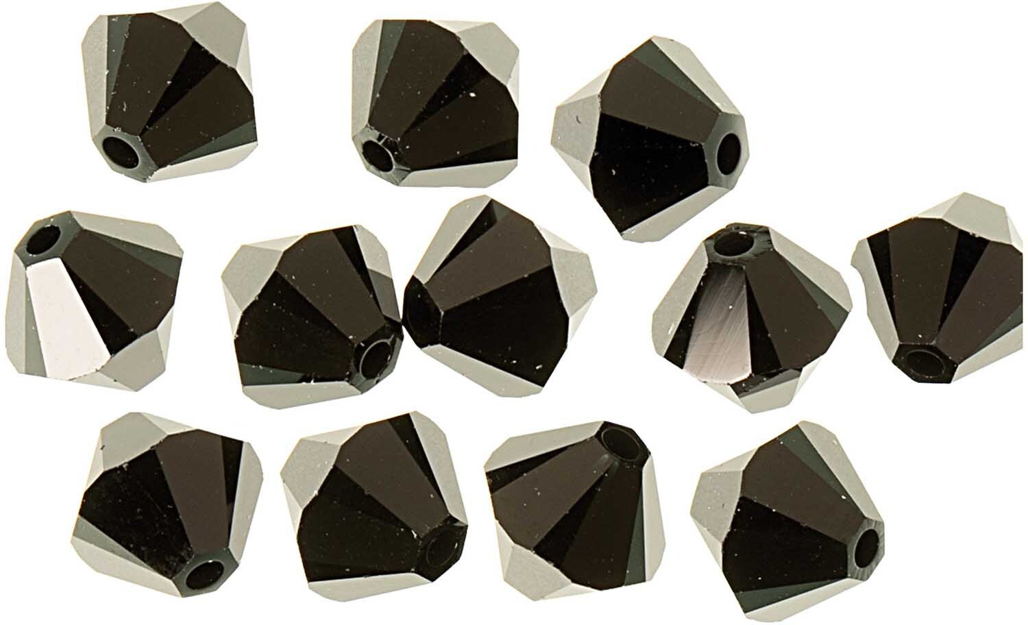 Rico Design Glasschliff-Perle jet 6mm 12 Stück