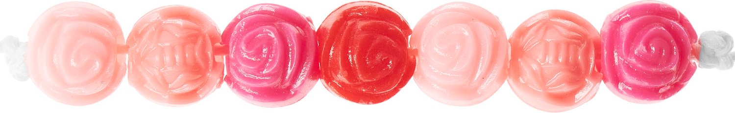 Rico Design itoshii Rosen Perlen rund Rot/Pink