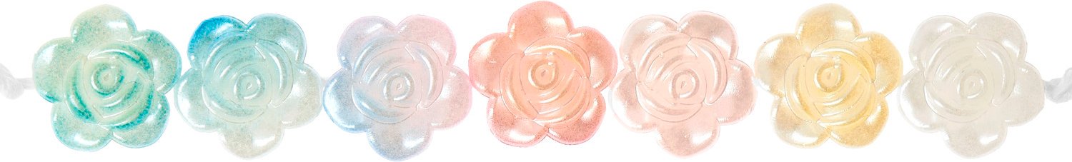 Rico Design itoshii Rosen Perlen rund Rainbow Pearl