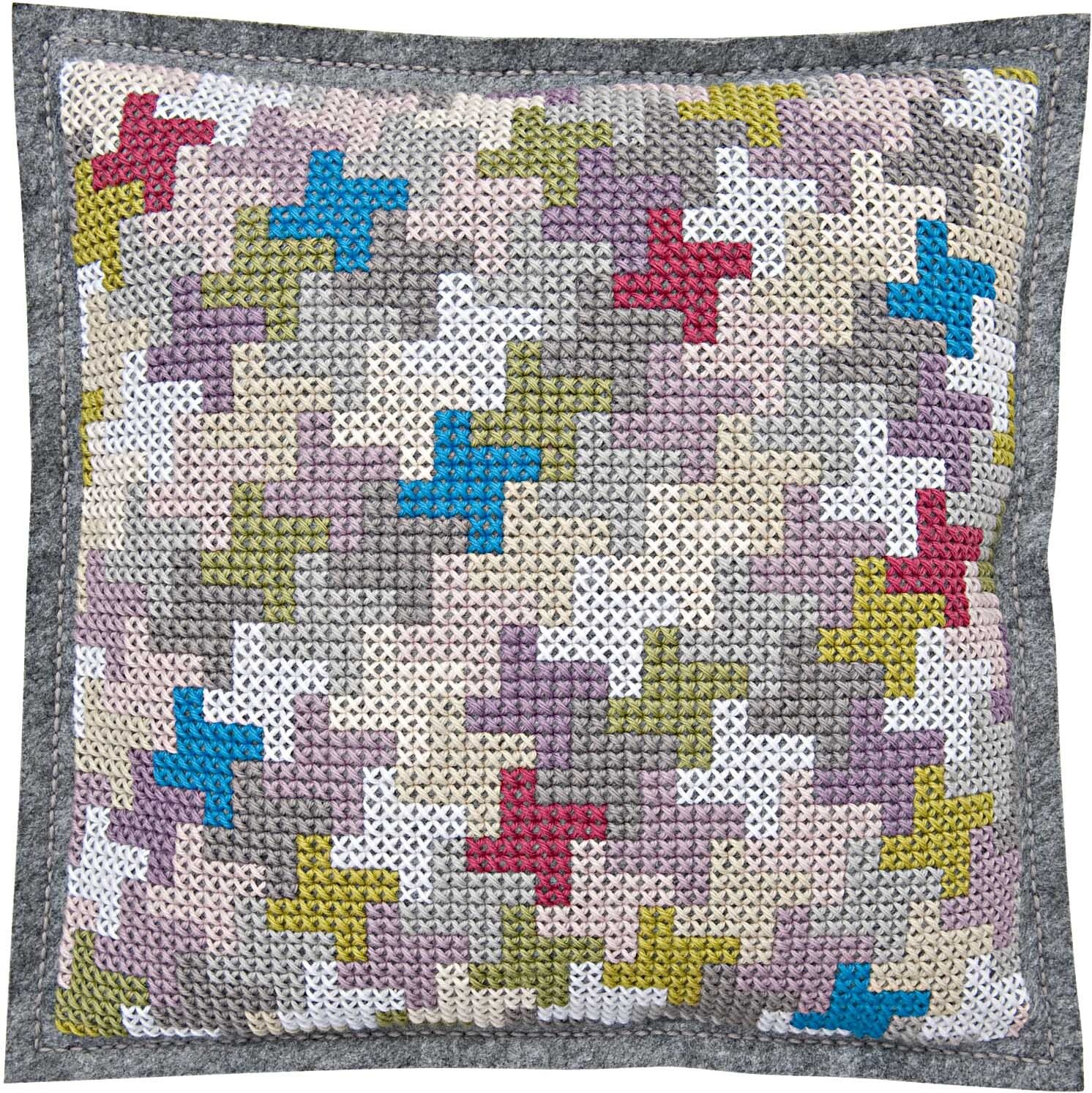 Rico Design Filzkissen zum Besticken mehrfarbig 42x42cm