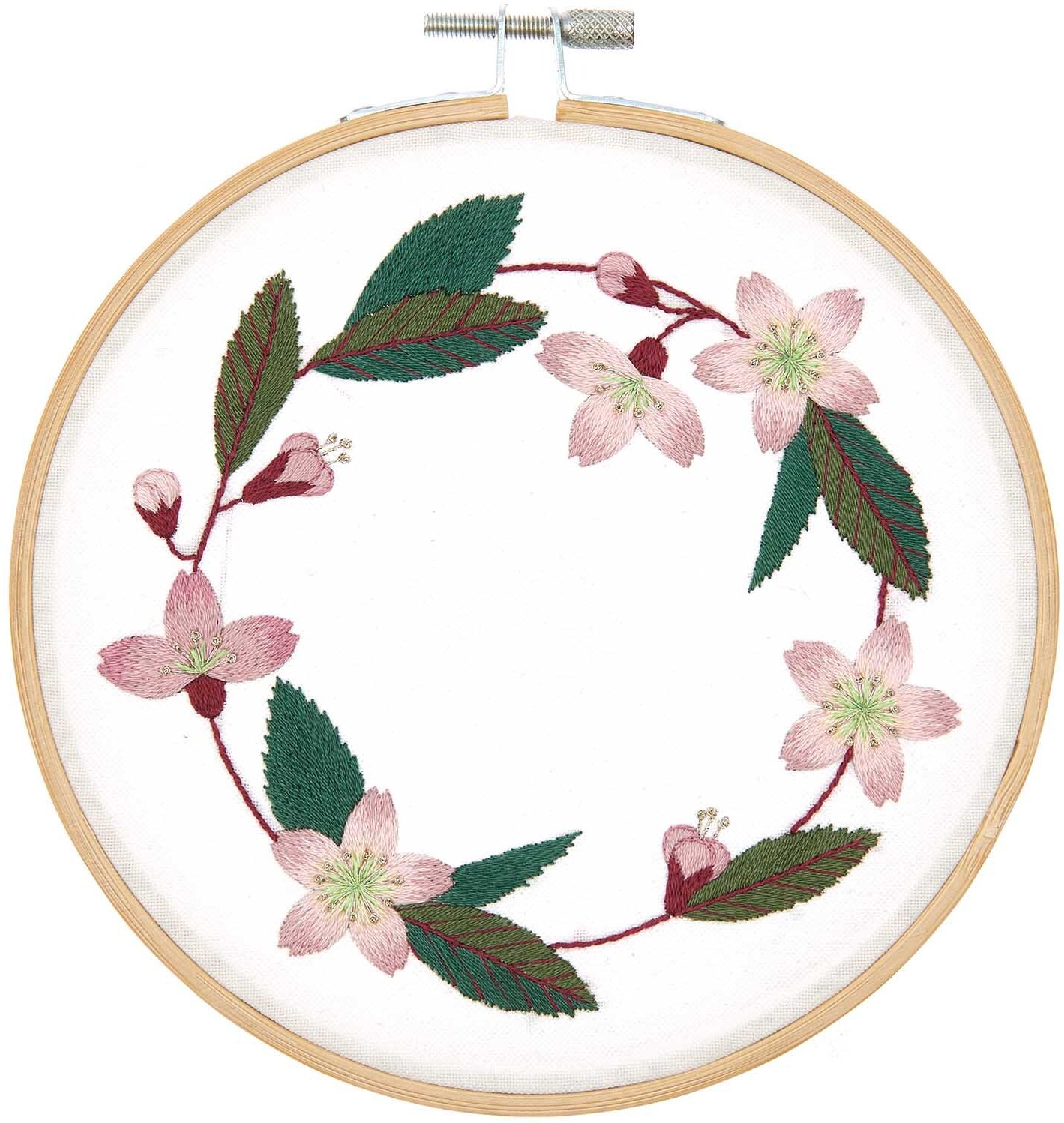 Rico Design Stickpackung Kirschblütenkranz vorgezeichnet
