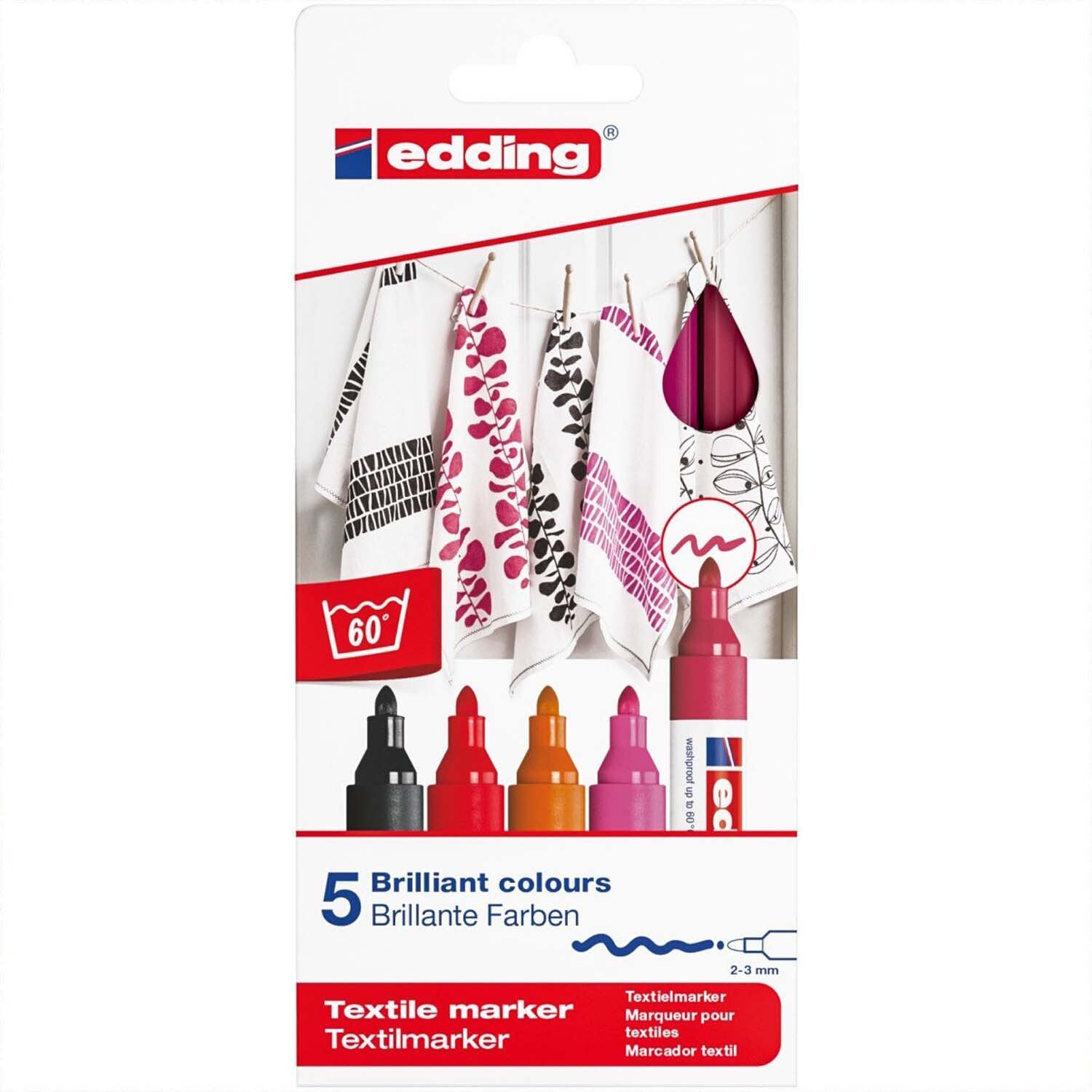 edding Textilmarker Set warm colours