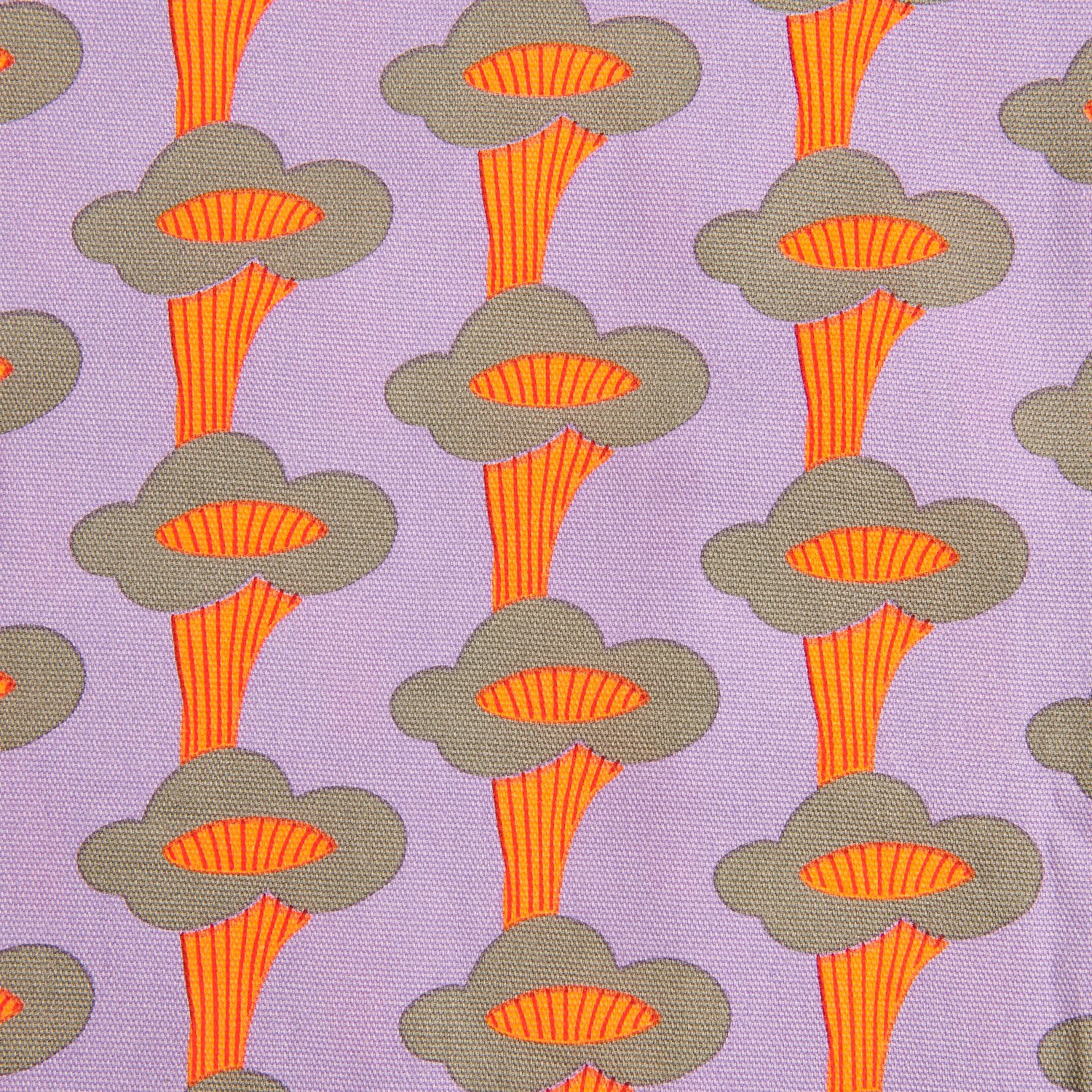 Rico Design Stoffabschnitt Canvas Pfifferlinge Neon Flieder