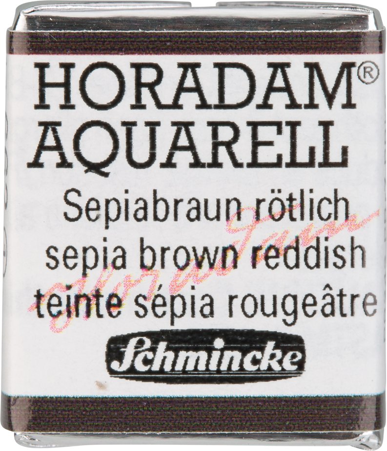 Schmincke HORADAM Aquarellfarbe 1/2 Näpfchen Sepiabraun rötlich