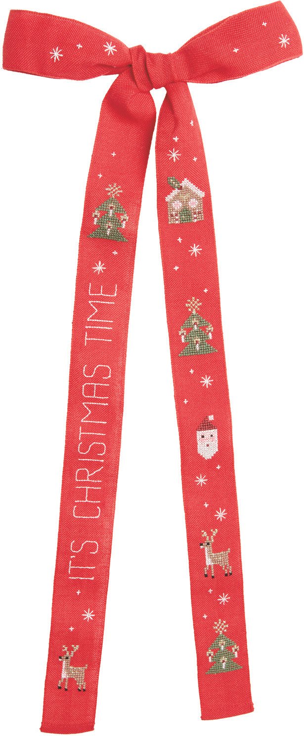 Rico Design Stickpackung Schleife It's Christmas Time