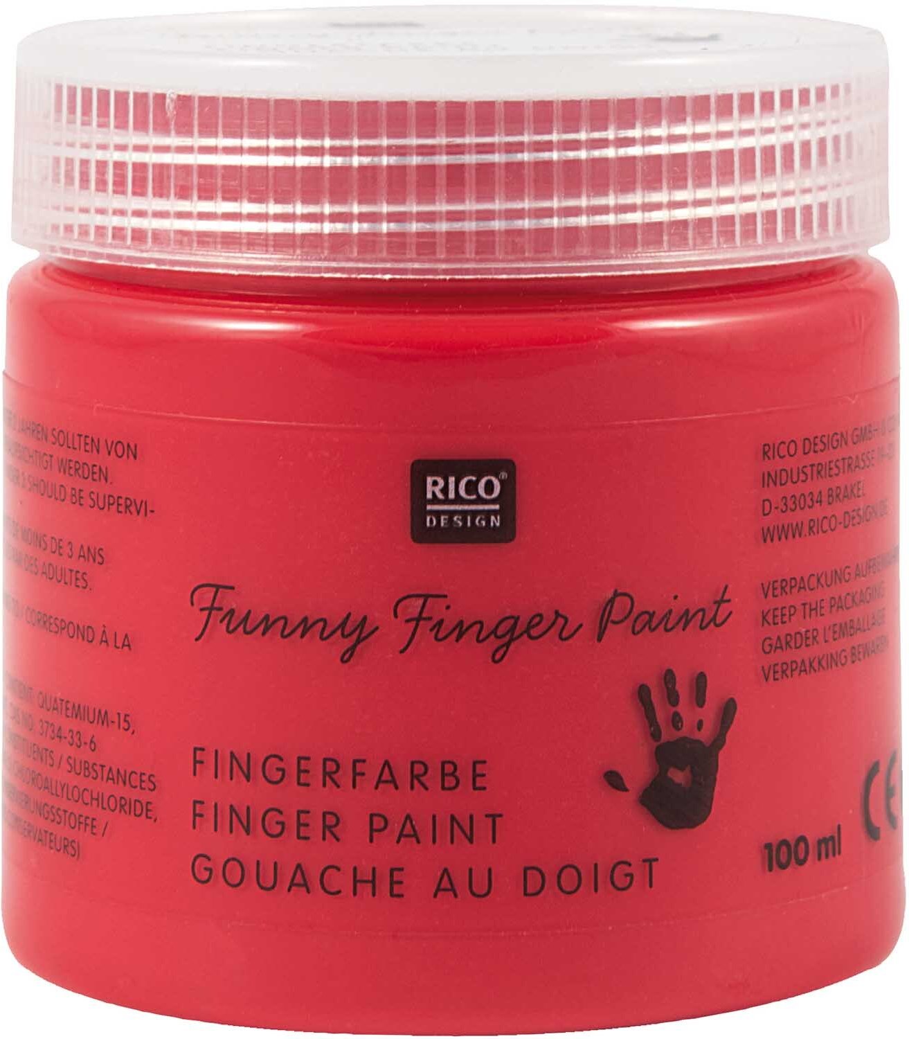 Rico Design Fingerfarbe 100ml Rot