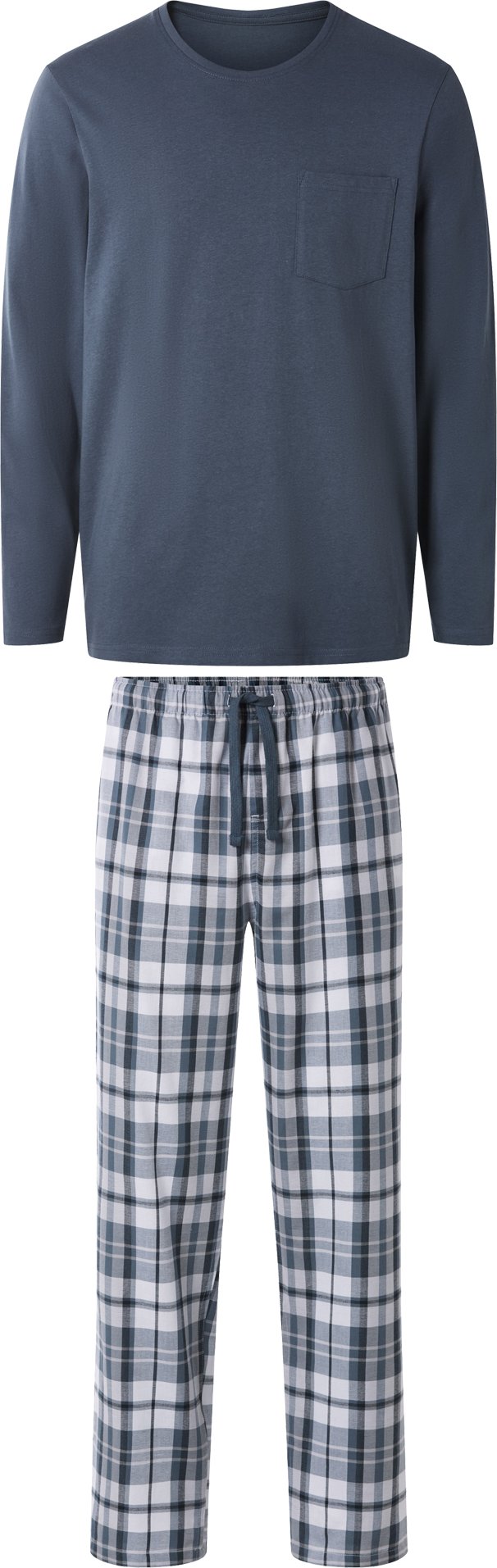 esmara Men Herren Pyjama (Blau/Weiß, M (48/50))