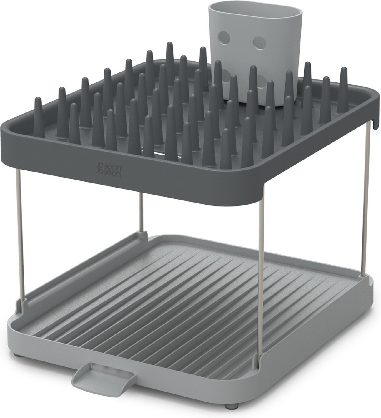 Joseph Joseph Duo 2-stöckiges Geschirrabtropfgestell - Grau""
