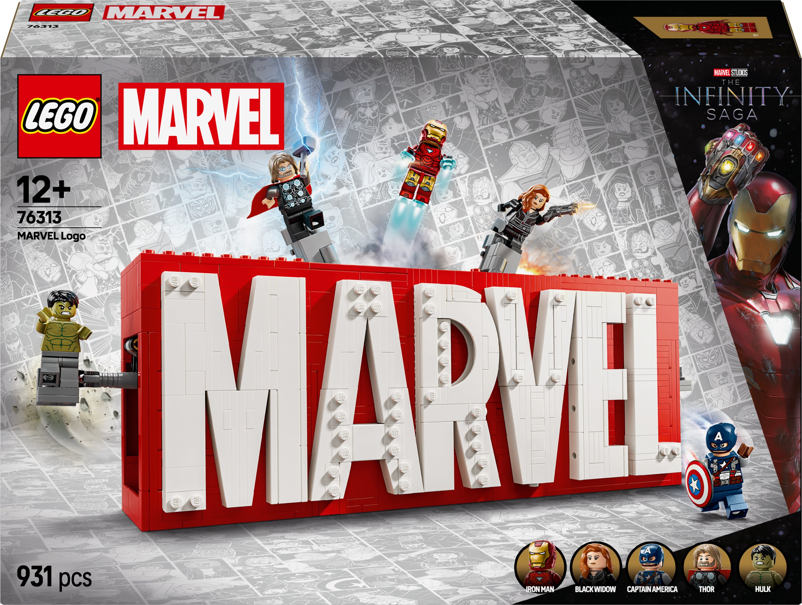 LEGO® Marvel Super Heroes 76313 MARVEL Logo & Minifigures