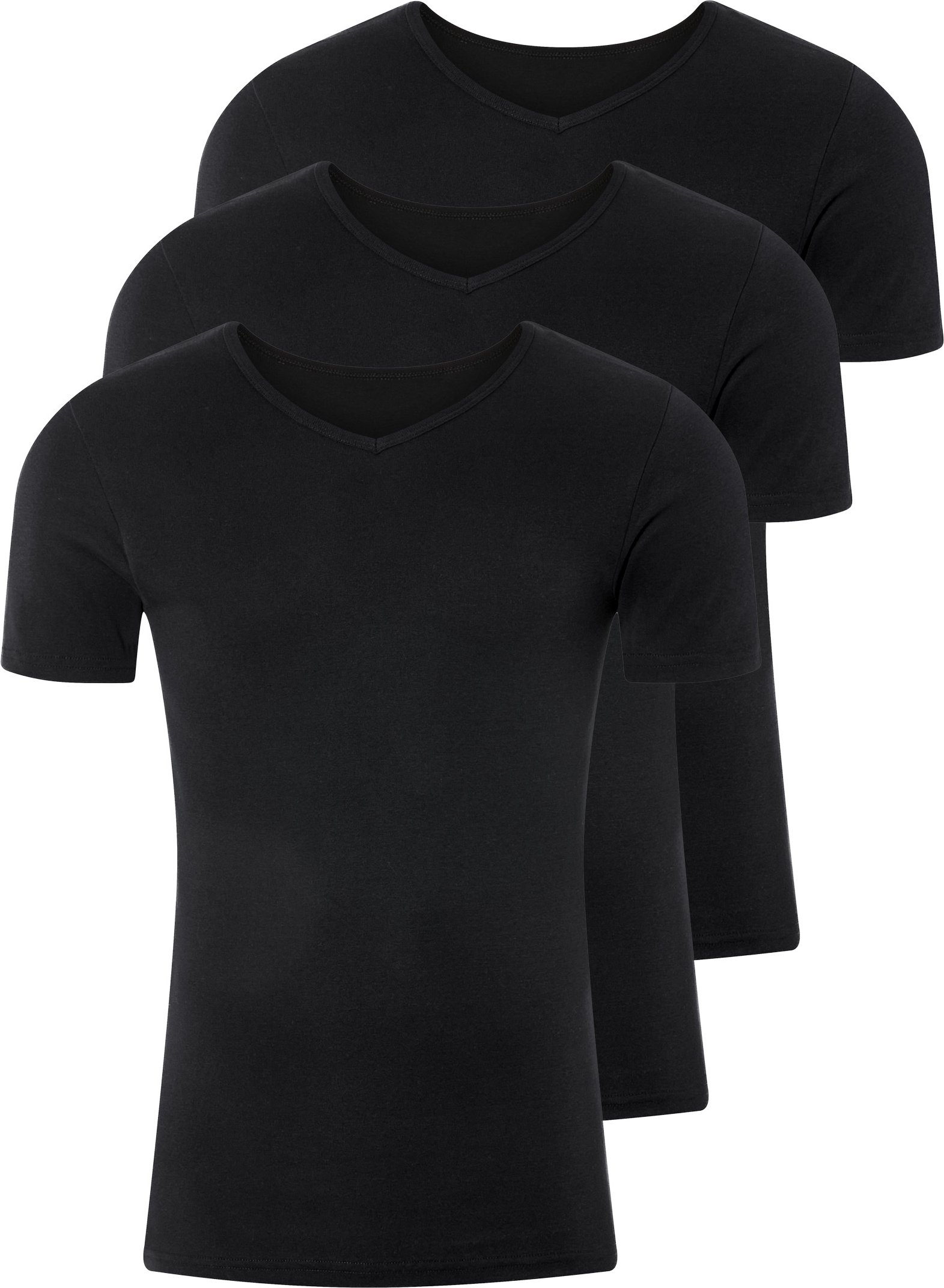 Thumbnail - LIVERGY® Herren Unterziehshirt (V-Ausschnitt, Schwarz, 7/XL)