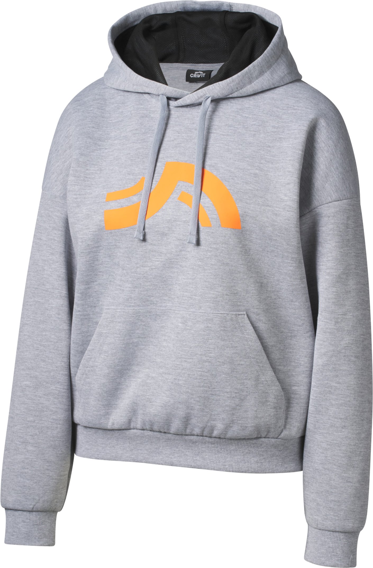 CRIVIT Damen Sweathoodie Double Knit (Grau, XS(32/34))