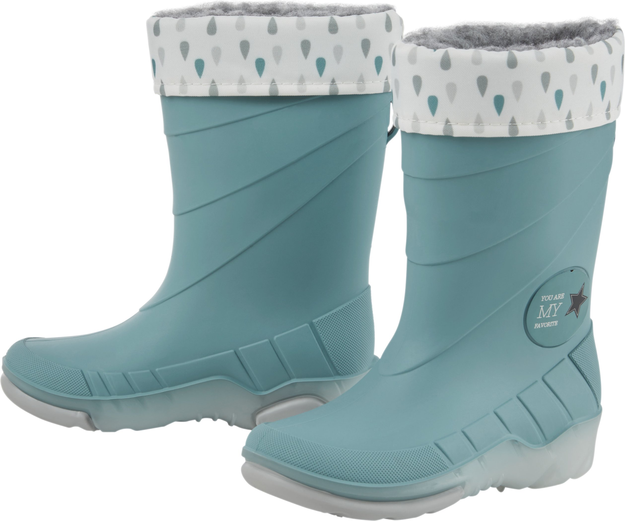 lupilu® Kleinkinder Regenstiefel mit Licht und Warmfutter (Blau, 28)