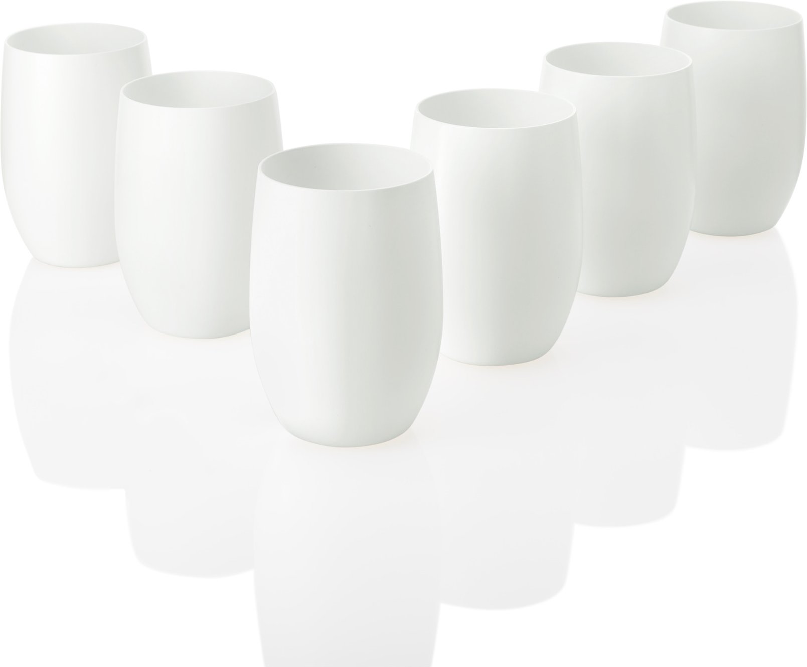 ERNESTO® Gläserset 6er aus Kunststoff (Wassergläser, Weiß)