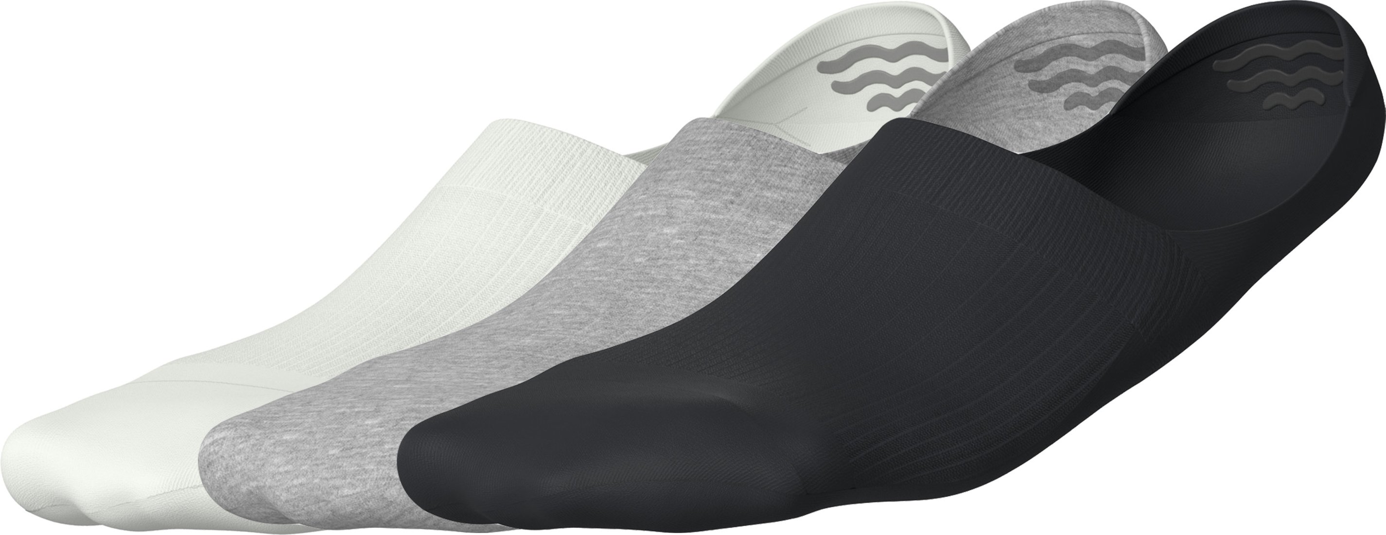 esmara® Füßlinge Rippe High-Cut (weiß/grau/schwarz, 35-38)