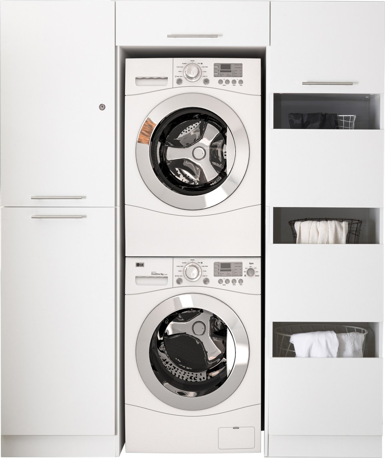 Respekta Hauswirtschaftsraum Konzept Sets (Waschm.-/Wäsche-/Hochschrank, 167,4 cm)