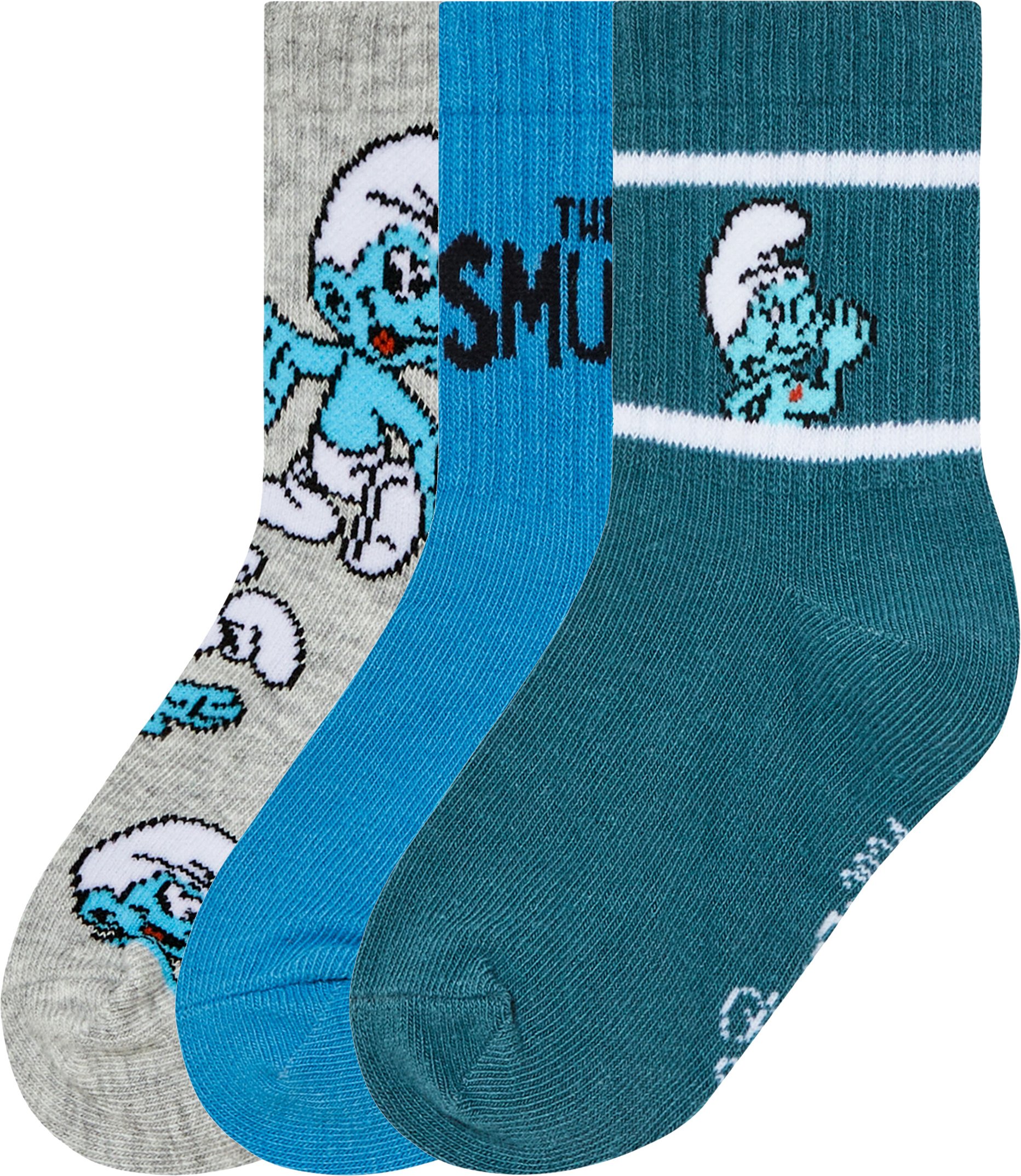 Thumbnail - Kleinkinder Socken (türkis/grau/blau, 23-26)