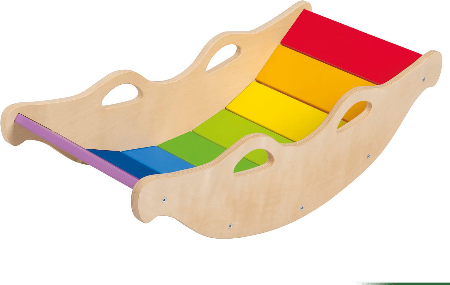 Playtive Holz Balancewippe, in Regenbogenfarben