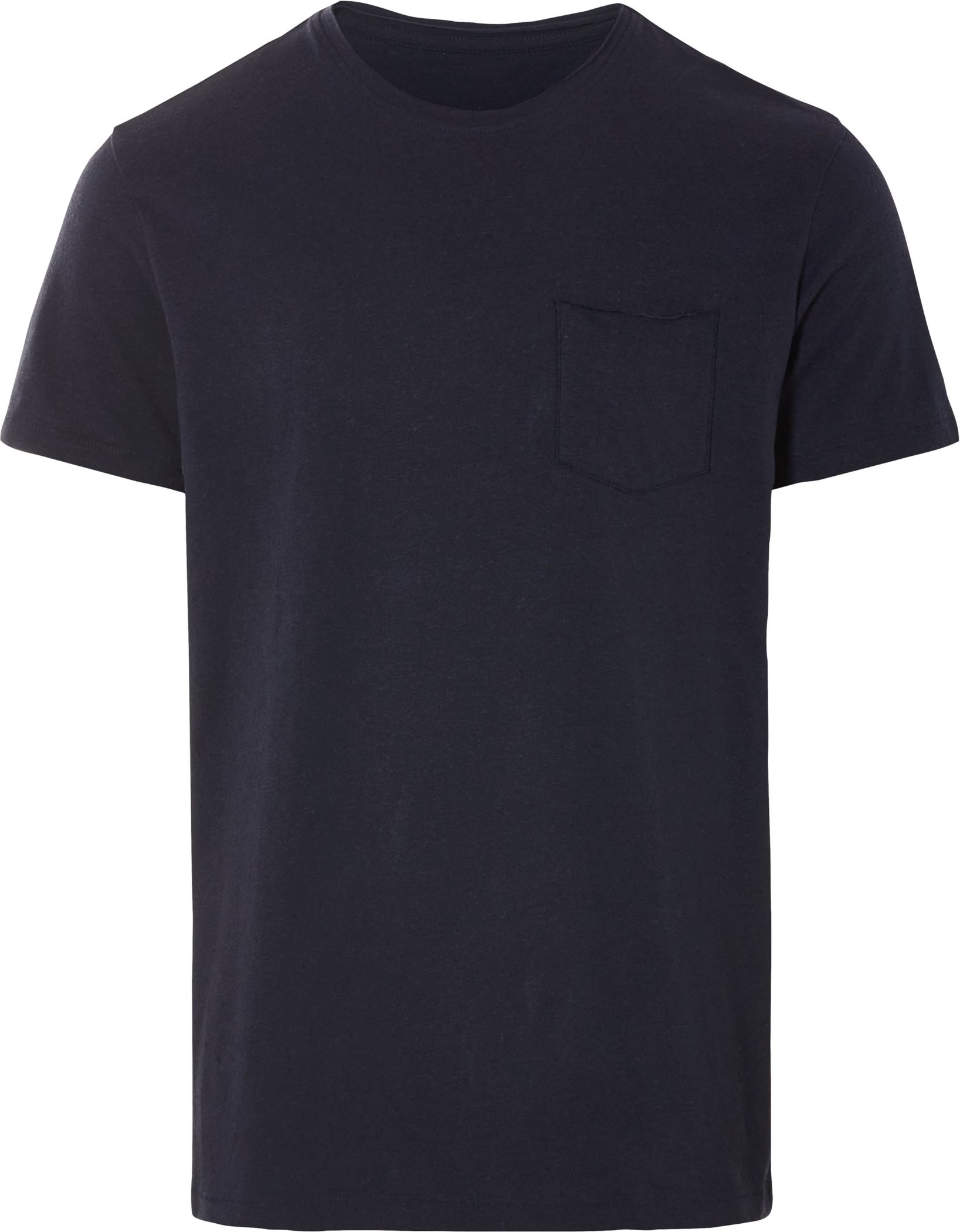 LIVERGY® Herren T-Shirt mit Leinen (navy, M(48/50))""