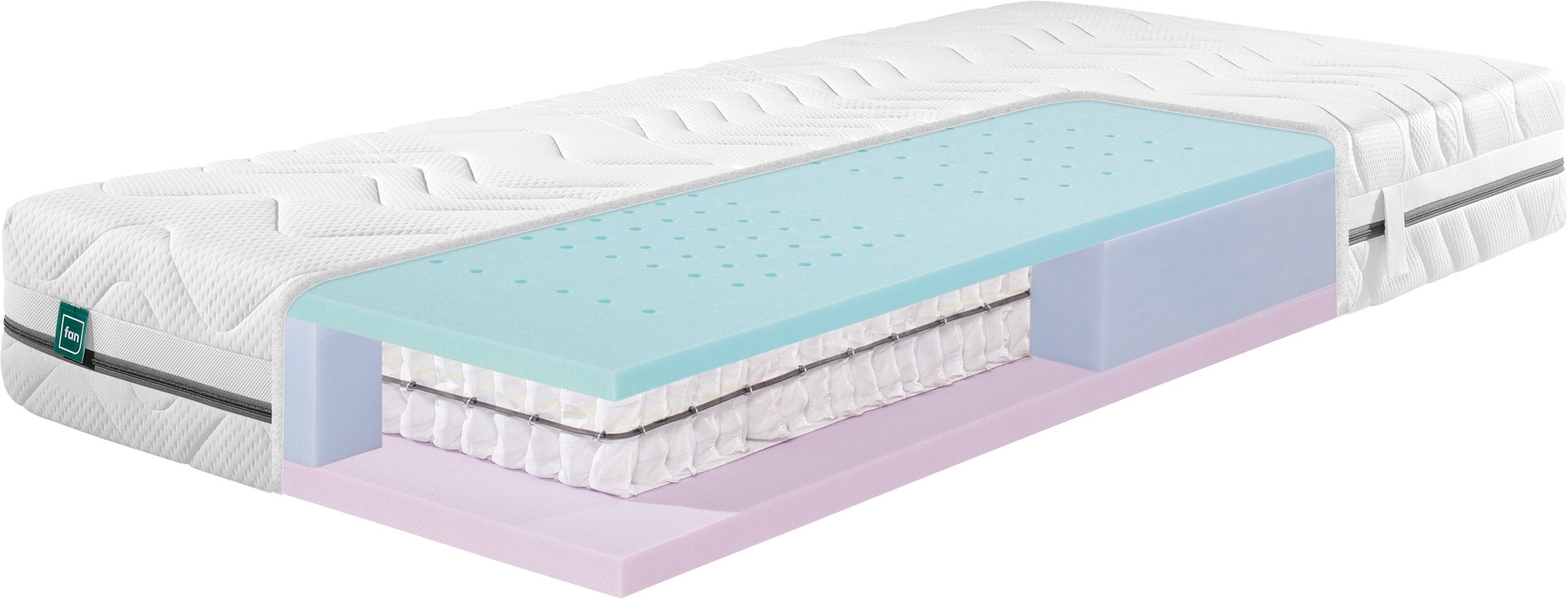 f.a.n. 7-Zonen-Tonnentaschenfederkern-Matratze Flex Side Clima T (100 x 200 cm)