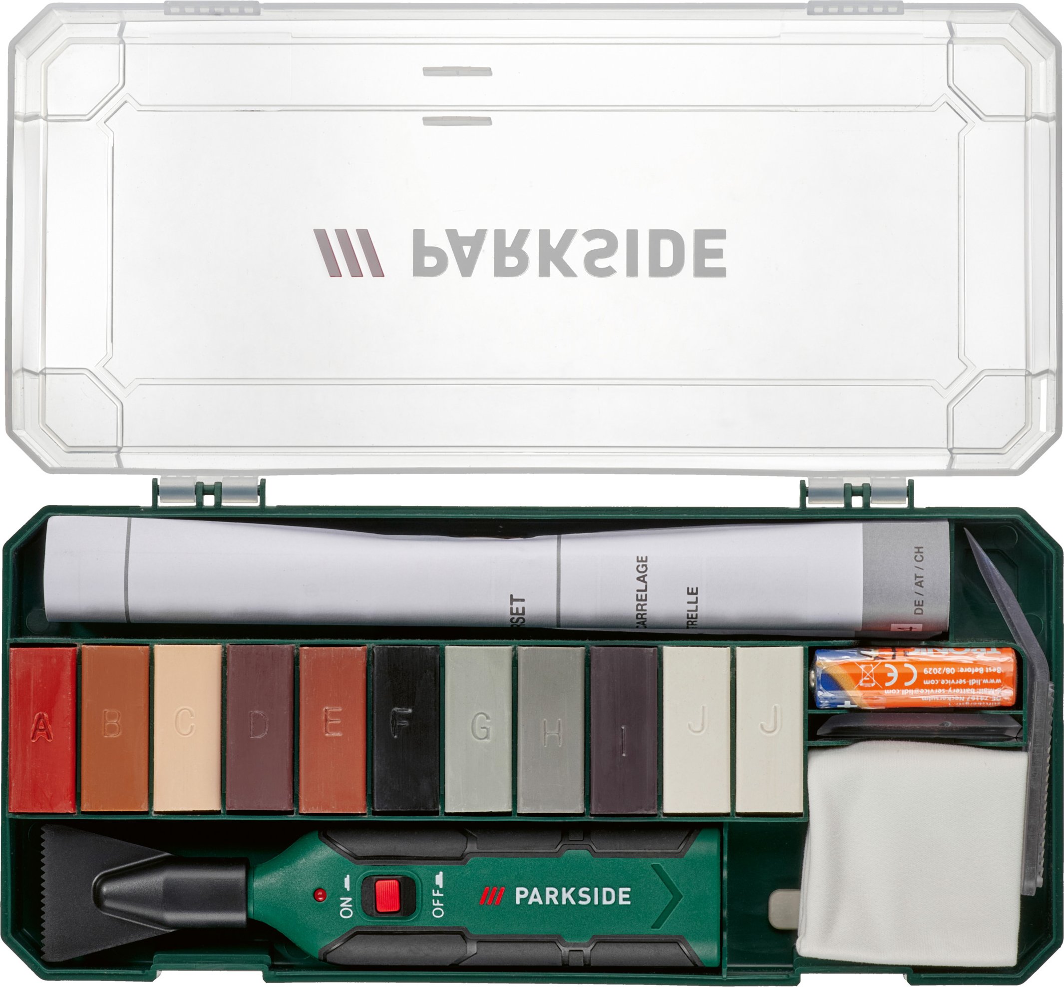 PARKSIDE® Laminat-/Parkett- und Fliesen Reparatur Set PFRS 1,5 C5/ PLPRS 1,5 C5 (Laminat-/Parkett Set)