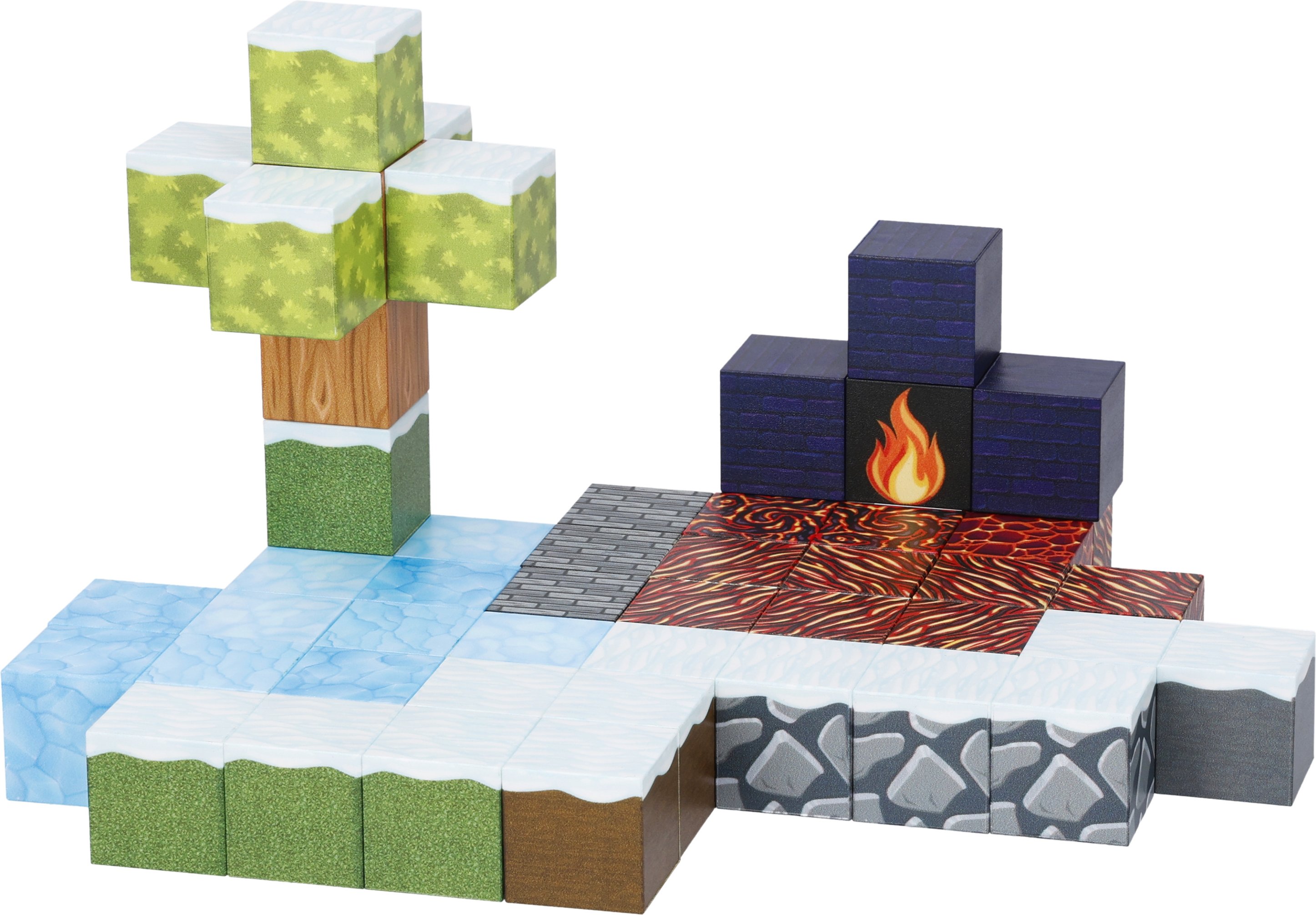 lupilu® Magnetische Bausteine 50tlg (Eis und Feuer)