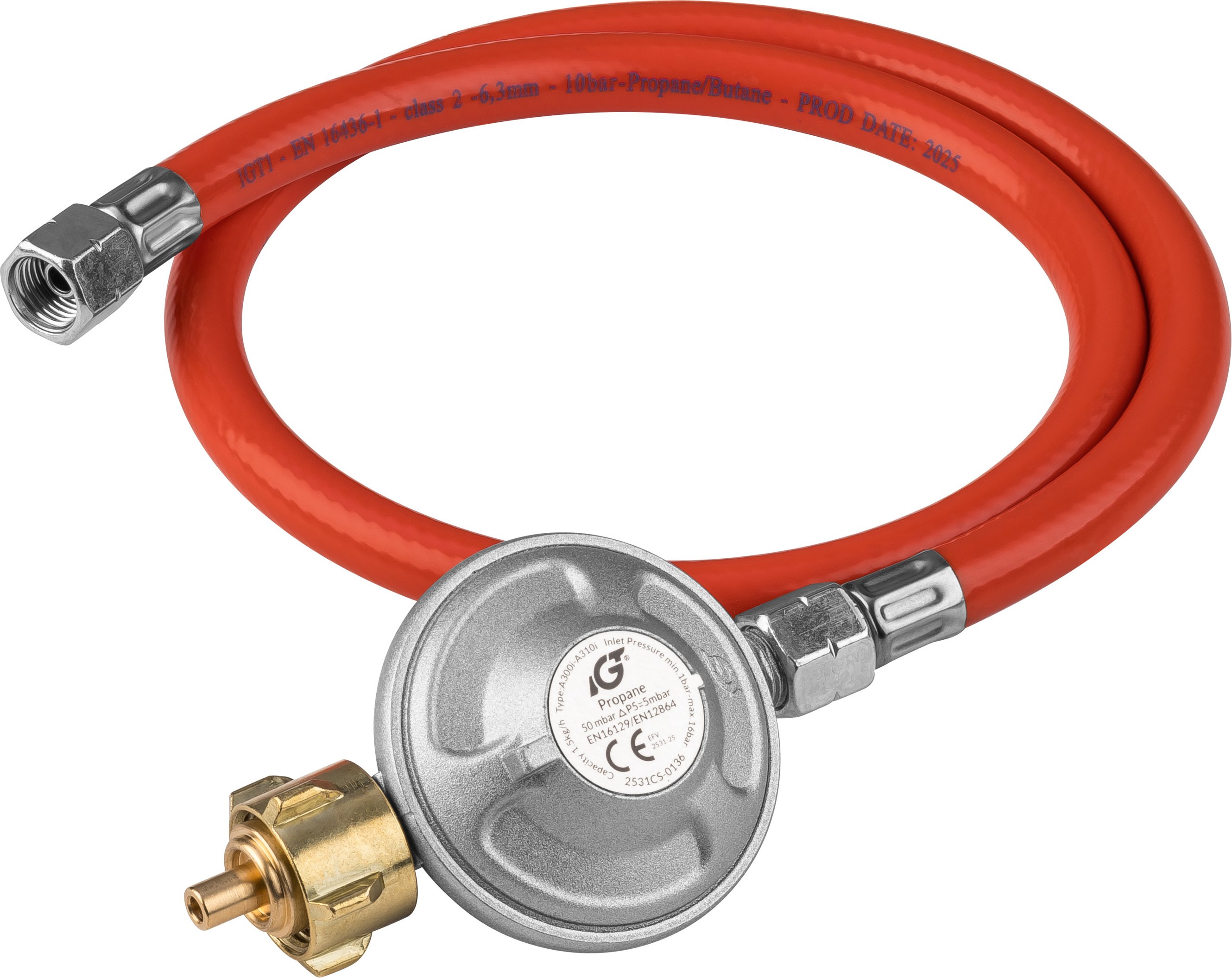 GRILLMEISTER Gasdruckminderer / Schlauch (Gasdruckminderer plus Schlauch)