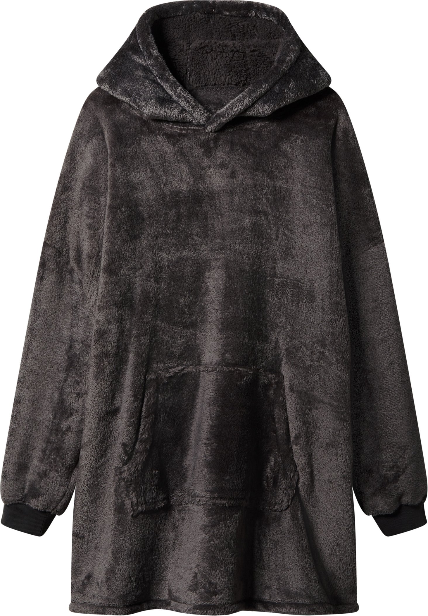 Damen Herren Pullover Oversize Plüsch (Anthrazit, S/M)