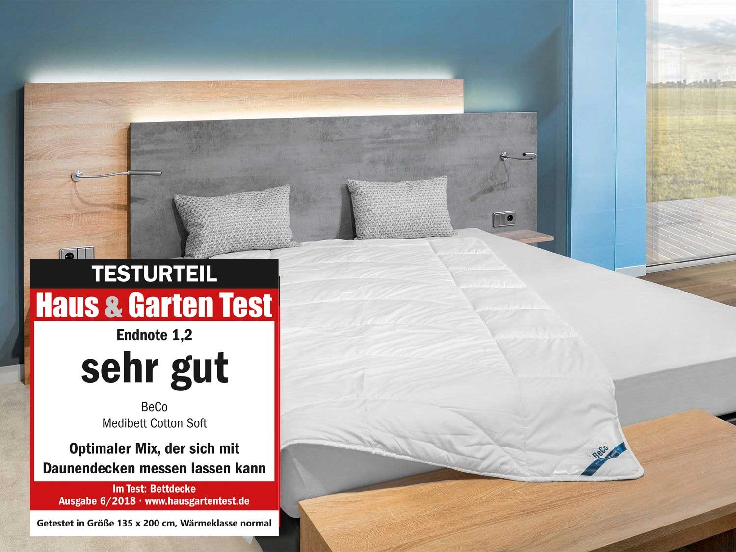 BeCo Ganzjahres-Bettdecke Medibett Cotton Soft, medium (135 X 200 CM)