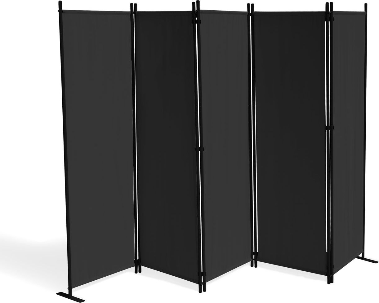 Grasekamp Paravent uni (5-teilig, Schwarz)