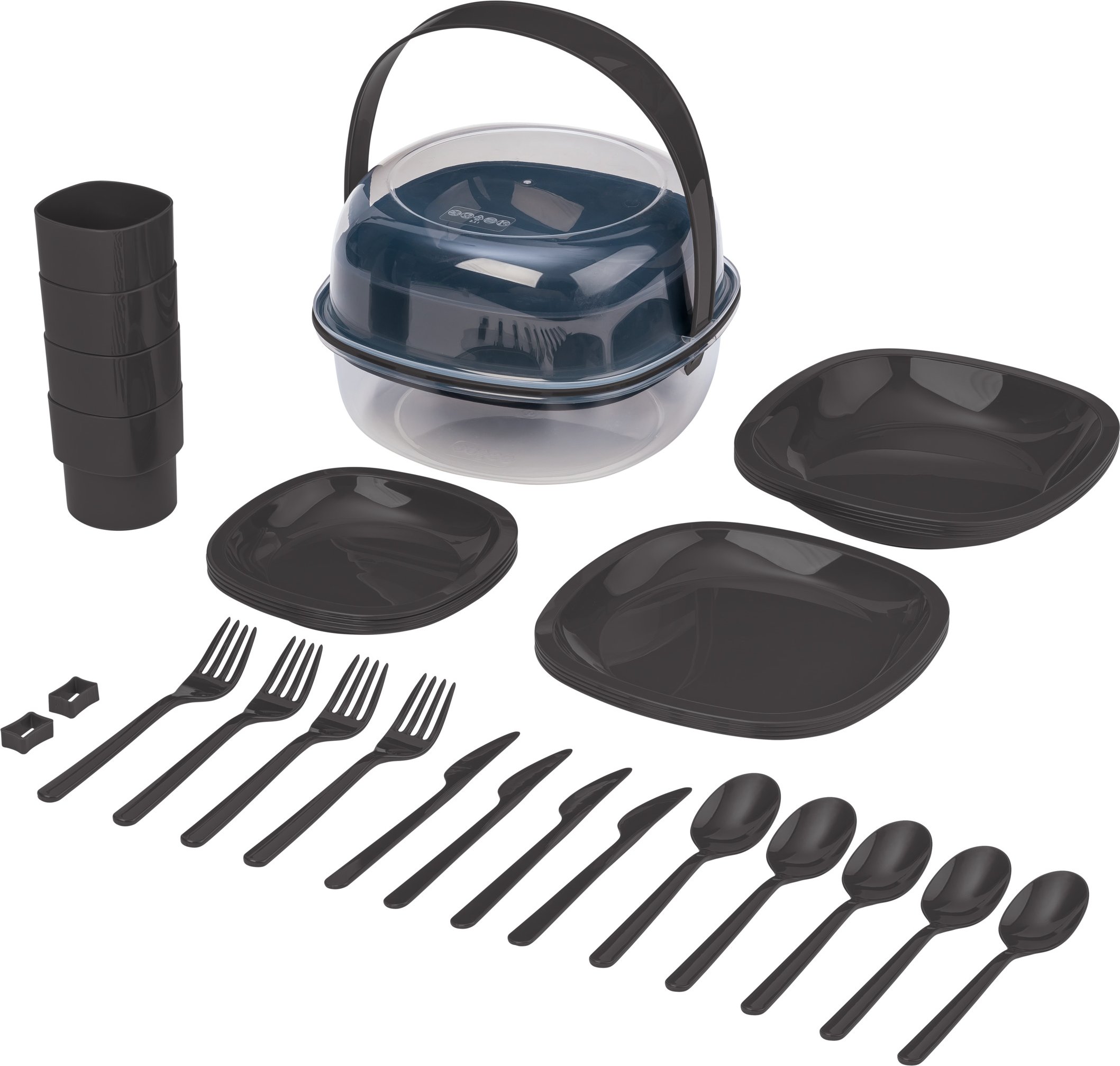 CRIVIT Camping-Geschirr, 33-teilig