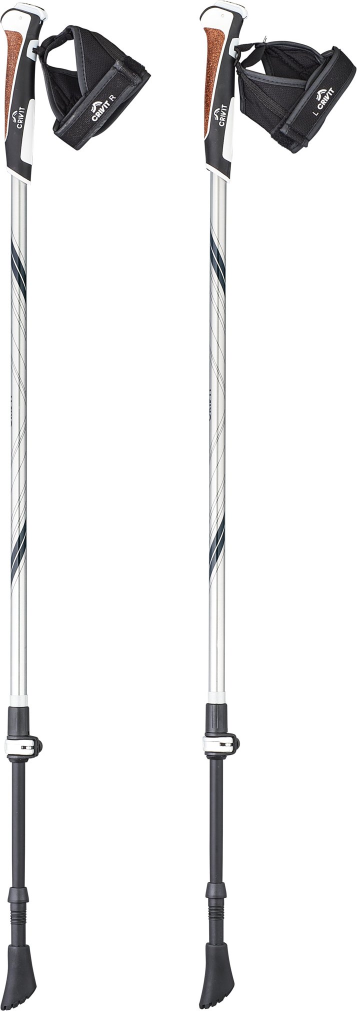 CRIVIT Nordic-Walkingstöcke Carbon (Schwarz/Grau)