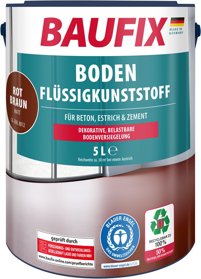 BAUFIX Boden-Flüssigkunststoff, 5 Liter (Rotbraun)