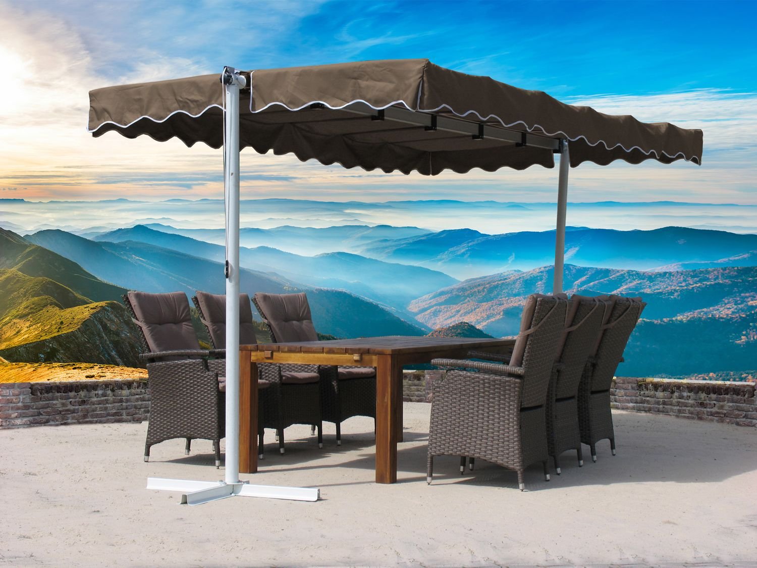 Grasekamp Ziehharmonika-Markise (inkl Schutzhülle, Taupe)