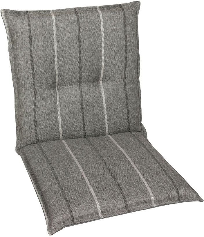 GO-DE Textil Gartenauflage Wendauflage (2er Set Niederlehner, Grau)