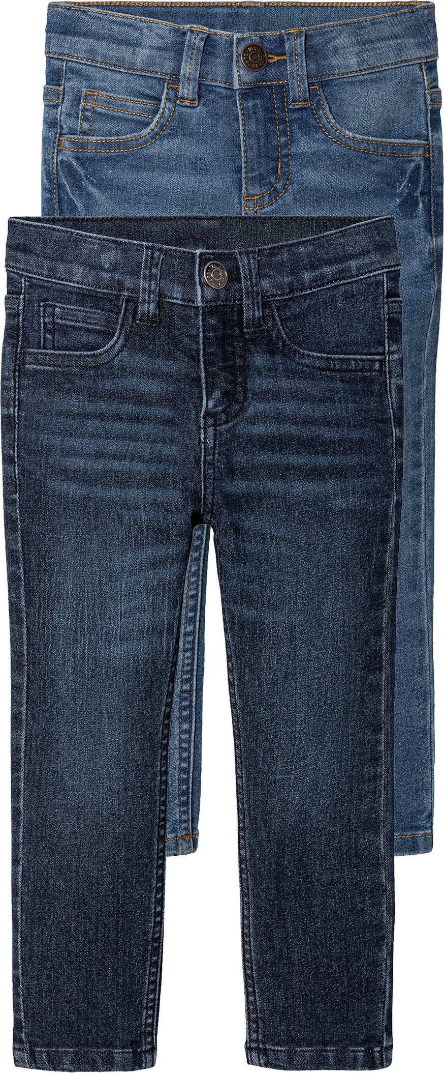 Thumbnail - lupilu® Kleinkinder Jeans Slim 2er Set (98, dunkelblau/hellblau)